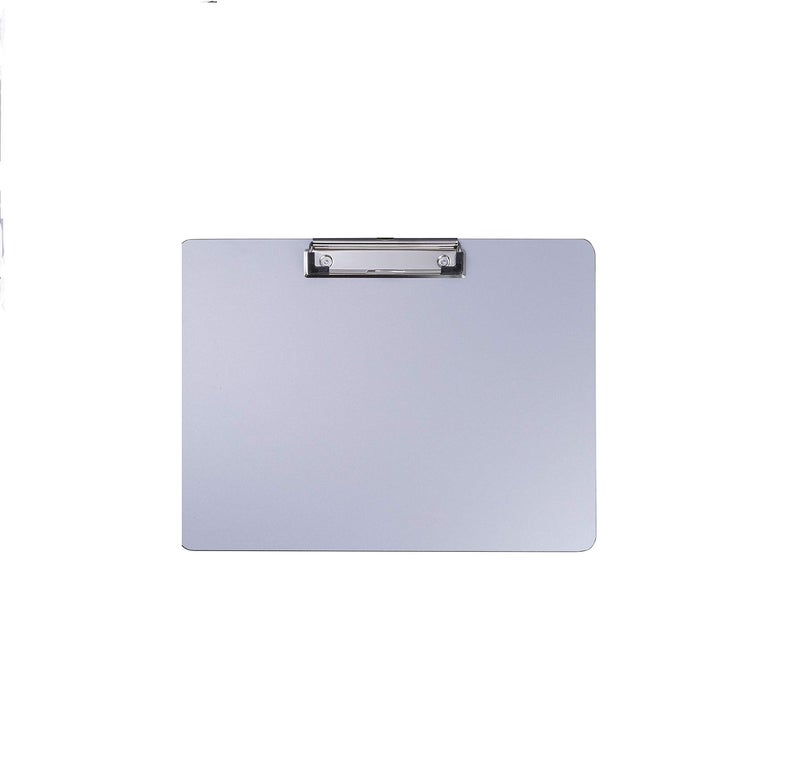 Officemate Aluminum Coated Plastic Clipboard, Landscape Size, 11 x 8.5, Low Profile Clip, Silver (83028) - Image 1